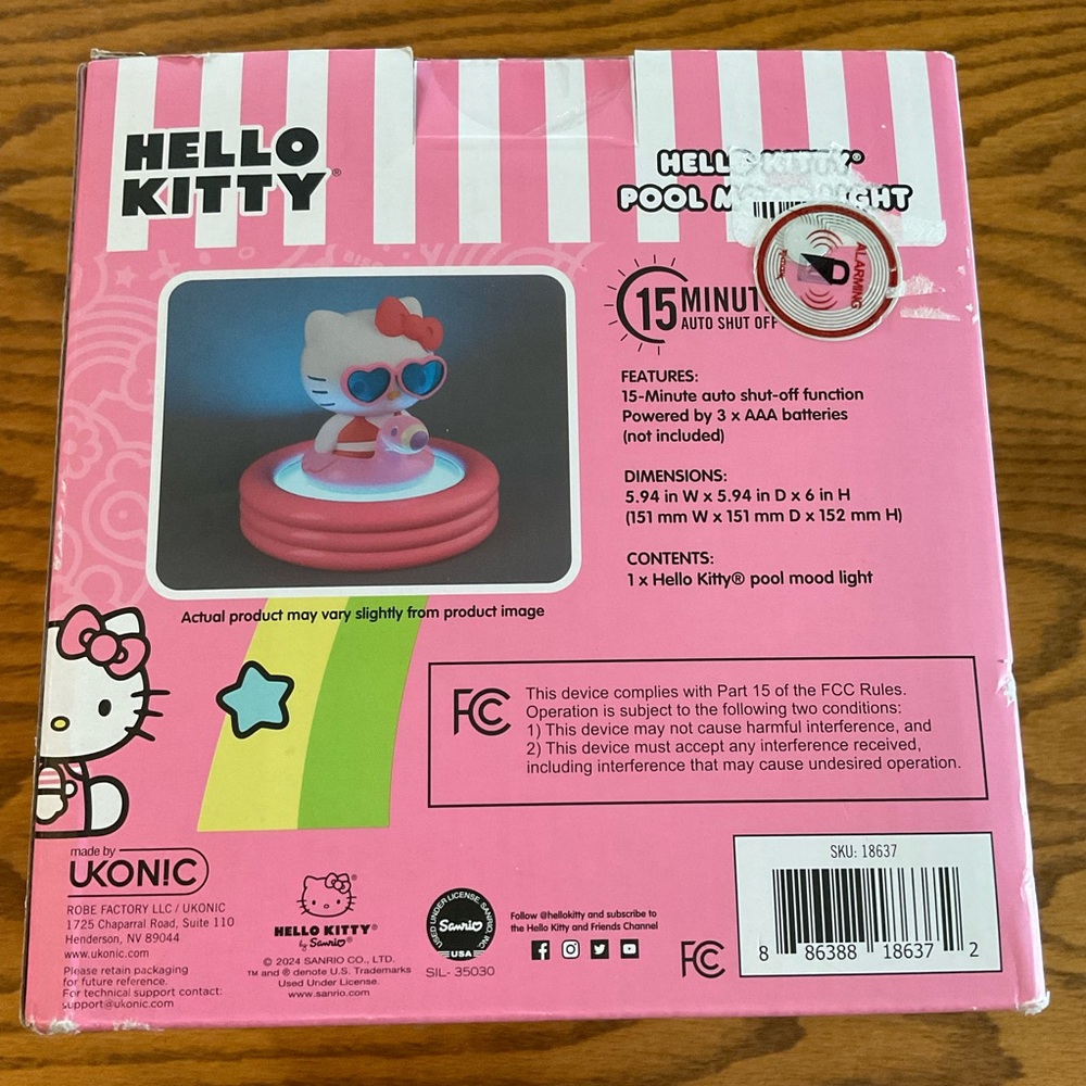 NIB Hello Kitty Pool Mood Light - Picture 5 of 6